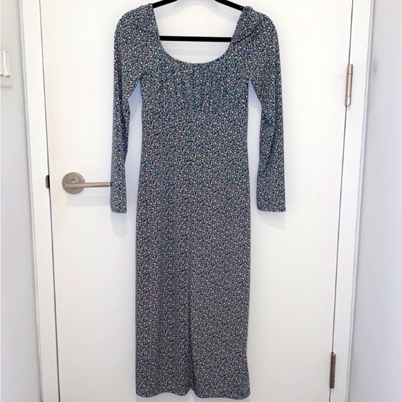NWT Lush Floral Long Sleeve Midi Dress - Picture 4 of 5